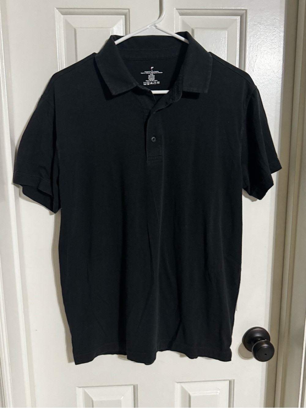 Fabletics Classic Black Men's Polo Shirt